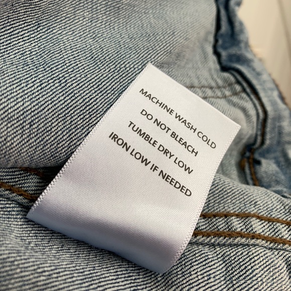 Evidnt Denim Distressed Jean Jacket with Collar NWT Size XS - Picture 8 of 12